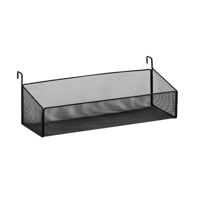 Estante de cabecera, cesta de almacenamiento colgante multifuncional, estantes flotantes, organizador de pared de oficina para , pañuelos y grande negro