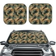 thumbnail image 2 of Goofa Camouflage Rabbit Pattern 2 Piece Car Windshield Sun Shade Foldable | Front Windshield Shade for Sun, Heat and UV Rays | Sunshade for Car Front Window-Large, 2 of 7