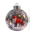 thumbnail image 2 of Qonioi Snowflake Ball Christmas Ornaments, Glass Pendant with Animal Figurines Golden Glitter, Holiday Tree Decorations, 2 of 2