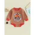 thumbnail image 2 of Bagilaanoe Newborn Baby Girl Boy Oversized Romper Sweatshirt Long Sleeve Bodysuits Print Pullover 3M 6M 12M 18M Infant Casual Tee Tops, 2 of 9