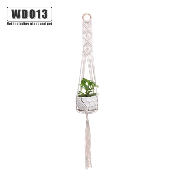 Naiovety Colgador de macramé hecho a mano para plantas, flor/colgador de macetas para decoración de pared, patio, jardín, decoración para sala de Jardín y Patio No.13 Naiovety HA001777-13