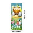 thumbnail image 3 of Dsscvnef Easter Door Cartoon Bunny Curtain Colorful Egg Design Spring Holiday Room Decoration Festive Home Party Hanging Banner, 3 of 5