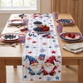 thumbnail image 1 of Uklsqma Independence Day Patriotic Table Runner, Multicolor Linen Table Linen Decor, 183 x 33 cm, for Dining Table Home Party Decoration, 1 of 6