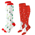 thumbnail image 1 of Calcetines novedosos para mujer - Calcetines navideños hasta la rodilla - Calcetines navideños divertidos, 1 of 5