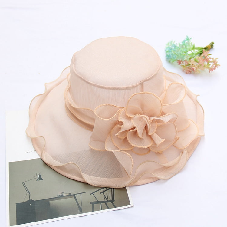 Big Brim Hat Organza Hats Summer Beach 