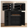 thumbnail image 5 of KWUXIN Storage Cabinet with 4 Drawers and 2 Doors, Adjustable Shelves, Freestanding Cabinet for Kitchen, Dining Room, Living Room, Entryway, Black, 5 of 5