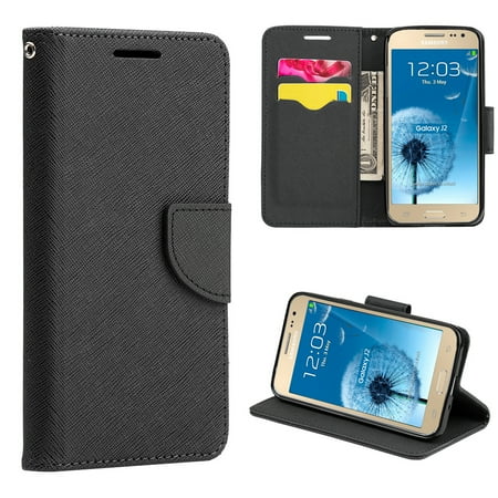 Samsung Galaxy J2 15 Diary Wallet Black Black Walmart Canada