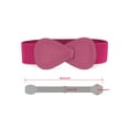 thumbnail image 3 of INSPIRE CHIC 2Pcs Interlock 8-shaped Buckle Elastic Faux Leather Stretch Waist Belt for Lady 27x2.36"(LxW) Hot Pink, 3 of 7