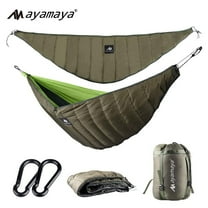 Under Quilts  for Hammocks AYAMAYA- Full Length 4 Seasons Cotton Hammock Underquilt Camping Hiking Backpacking Essential Gear Ultralight Winter Cold Weather Warm Blanket Army Green