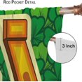 thumbnail image 5 of St. Patrick''s Day Blackout Curtain,Lucky Shamrock Leaf Horseshoe Festival Theme Home Fabric Window Rod Pocket Curtains for Living Room Kitchen Bathroom,Set of 2 Panel W42xL63in, 5 of 6