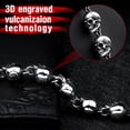 thumbnail image 4 of ZMY Home Stainless Steel Skull Bracelet - Skulls Chain Design Punk Jewelry (7.6inch), 4 of 5
