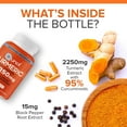 thumbnail image 5 of Turmeric Curcumin + Black Pepper, 2250mg Turmeric Extract, Extra Strength, 90 Vegetarian Capsules, 5 of 7
