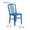 thumbnail image 6 of BizChair Commercial Grade Blue Metal Indoor-Outdoor Chair, 6 of 12