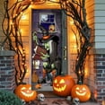 thumbnail image 5 of ASKETAM Halloween Decorations Door Cover, Wizard Pumpkin Banner 35x70in, 5 of 6