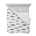 thumbnail image 7 of Colorful Fish Twin XL Size Down Alternative Comforter, Lightweight Comforter Quilt Bedding Set with Pillow Shams Watercolor Cartoon Fishing All Seasons Bed Comforter Duvet Insert 68"x98", 7 of 7