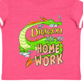 thumbnail image 4 of Inktastic My Dragon Ate My Homework Boys or Girls Toddler T-Shirt, 4 of 5