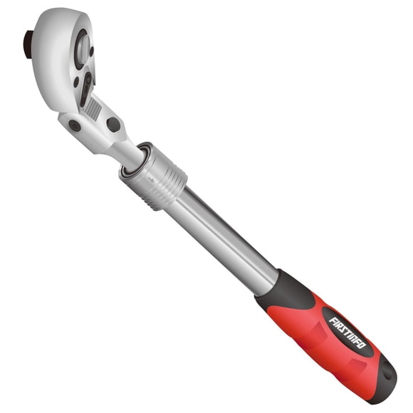 FIRSTINFO F3222ND 1/2-Inch Drive Locking & Flexible Extendable Ratchet Wrench with 72-Tooth Geared Action Heavy Duty High Torque, Length 350-490mm (1