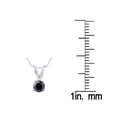 thumbnail image 2 of 1/4 Carat Genuine Round Black Diamond Solitaire Pendant in 14K White Gold, 2 of 4