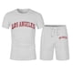 thumbnail image 2 of Playeras Deportivas De Verano Para Hombre, Camiseta Informal De Dos Piezas Con Estampado De Letras, Camiseta De Manga Corta Con Cuello Redondo Y Pantalones Cortos, 2 of 4