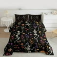 thumbnail image 2 of Castle Fairy Teenagers Gothic Skeleton 2pcs Bedding Comforter Set,Happy Halloween Twin Comforter Sets,Chic Flower Breathable Bedding Set,Breathable Home Decor, 2 of 8
