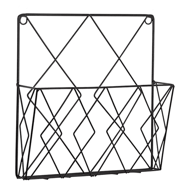 Wall Mounted Bookshelf Door Hanging Organizers Wall Magazine Book Shelves Hanging Wall Files Wire Wall Book Rack-A