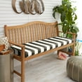 thumbnail image 2 of Humble and Haute Sunbrella Black White Stripe Indoor/Outdoor Bench Cushion 45 in w x 19 in d, 2 of 5
