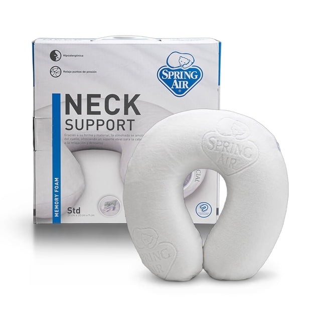 Almohada De Cuello Memory Foam Spring Air Soporte Cervical.