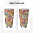 thumbnail image 3 of Salouo Boho Cute Owls Print 20oz Tumbler with Lid,Stainless Steel Vacuum Insulated Tumbler Durable Insulated Coffee Mug Thermal Cup with Splash Proof Sliding Lid-Straw Three-piece Set, 3 of 8