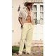 thumbnail image 2 of Pantalones Sailwind casual de lino para hombre, playa, verano, beige y amarillo, 2 of 6