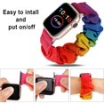 thumbnail image 3 of 4 piezas compatibles con Apple Watch Strap Scrunchie Soft Cloth 38mm 40mm 41mm /42mm 44mm 45mm Cute Printed Watch Bands Mujer Pulsera elástica para Apple iWatch 7/SE/6/5/4/3/2/1 JFHHH pequeña, 3 of 5