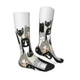 thumbnail image 3 of Picia Women Crew Soft Moisture-wicking Socks Colors Cats Pattern Design Cotton Socks, One Size fit All, 3 of 9