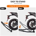 thumbnail image 3 of BeesClover Motorcycle Stand, Heavy-Duty Motorcycle Front & Rear Stand Combo, 850LB Capacity Universal Paddock Lift, Front and Rear Wheel Lift for Spool & Fork Fitment on Most Sport & Cruiser Bikes, 3 of 6