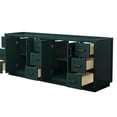 thumbnail image 2 of Wyndham Collection Miranda 84" Wood Double Bathroom Vanity in Black Trim/Green, 2 of 4