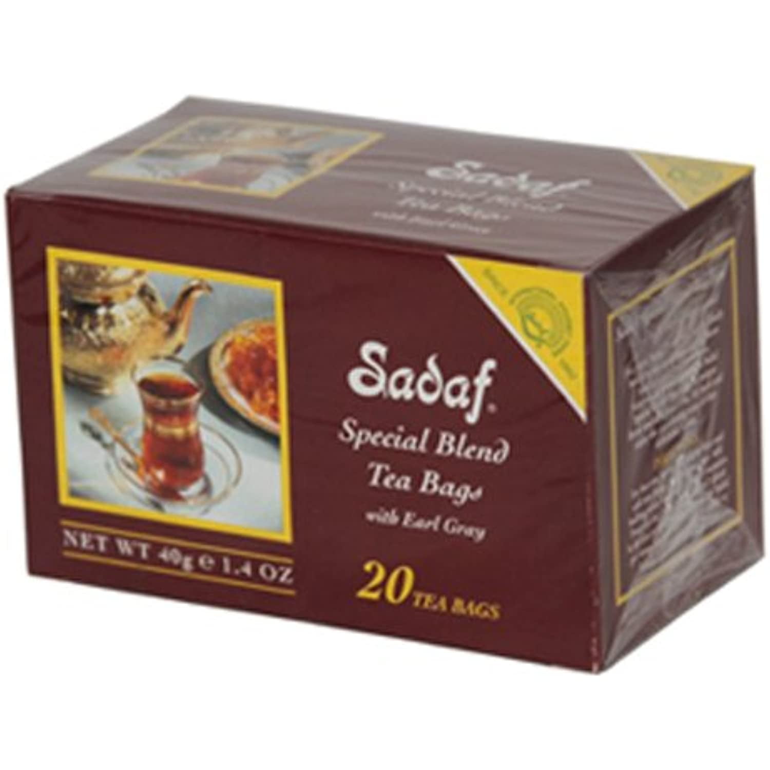 Sadaf Special Blend Tea, Earl Grey, 20 Tea Bags (Pack Of 3)