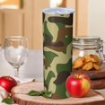 thumbnail image 2 of Camouflage 20 Oz Stainless Steel Skinny Tumbler – Vacuum Insulated Slim Travel Cup with Lid & Stainless Steel Straw, 360° Full Wrap Printed Tumbler for Home, Office & Outdoor Use, 2 of 6