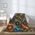 thumbnail image 3 of Yibo Cartoon Truck Car Blanket Flannel Soft and Comfortable Anti-static Bed Sofa Blanket, 3 of 9