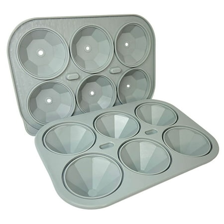 

Silicone Ice Cube Stencils 6 Grids with Lids BPA-Free for Family Party 30ml