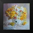 thumbnail image 2 of Rogozina, Svetlana 15x15 Black Modern Framed Museum Art Print Titled - Daffodils in White Vase, 2 of 5