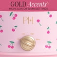 thumbnail image 6 of Paris Hilton 7-Quart Manual Slow Cooker with Removable Stoneware Pot and Tempered Glass Lid, 3 Heat Settings, Cherry Design, Pink, 6 of 10