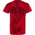 thumbnail image 2 of Sakkas Eagle,Sword and Chains Metallic Cotton Mens T-Shirt - Red - Medium, 2 of 2