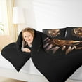 thumbnail image 4 of Feelyou 3D Tribal Wolf Queen Comforter Set for Kids, Western Dream Catcher Bedding Sets, Hippie Jungle Animal Reversible Bedding Comforter Set, Lightweight Room Decor, 3pcs, 4 of 8