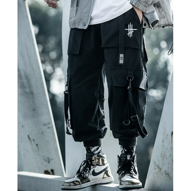 Niepce Inc Black Japanese Stretwear Cyberpunk Men's Techwear Cargo
