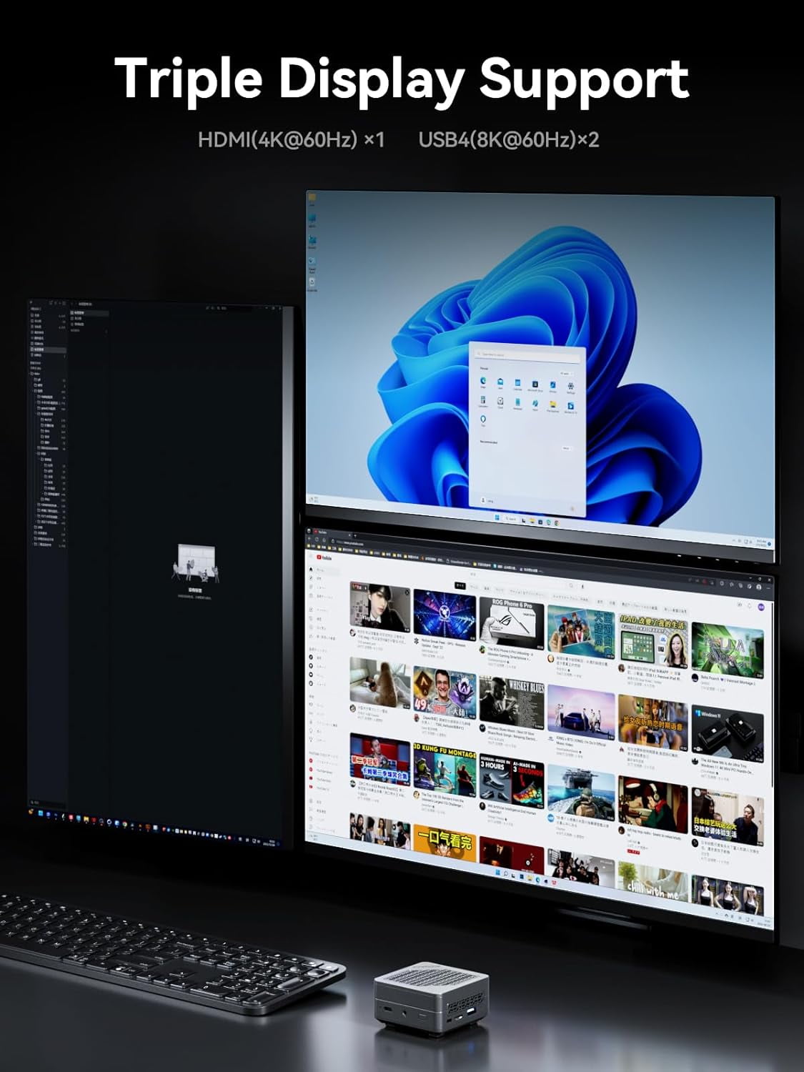 MINISFORUM Mercury Series EM780 Mini PC AMD Ryzen 7 7840U(8C/16T