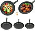 thumbnail image 4 of Fry Pan Set, Black Pan Kitchenware Skillet Set Frying Pan Set Thickened Non-Stick  For Kitchen For Restaurant, 4 of 8