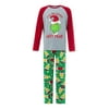 Madjtlqy Matching Family Christmas Pajamas Adults Kids Grinch 2-Piece Holiday Xmas Sleepwear