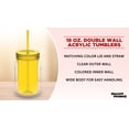 thumbnail image 3 of Acrylic Tumblers with Straw 18 oz. Set of 10, Bulk Pack - Perfect for Smoothies, Iced Coffee, Soda, Other Beverages - Yellow, 3 of 5