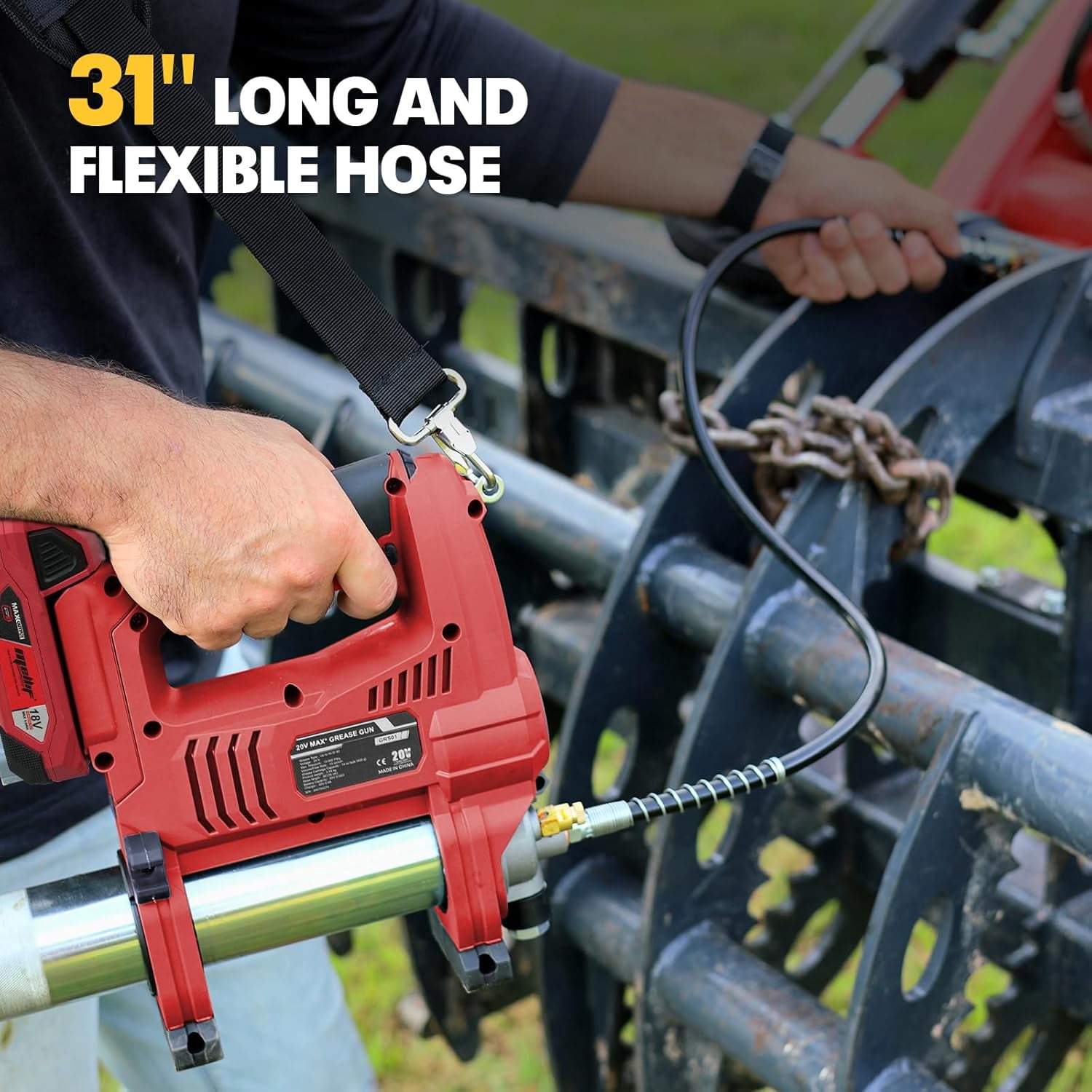 Brushless Power Grease Gun Compatible with Milwaukee 18V Battery (Tool ONLY)