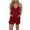 Red, variant on Charmgo Women's Jumpsuits, Rompers & Overalls, Women Summer Plus Size Solid Sleeveless V Neck Rompers Short Jumpsuits Rompers Jumpsuits for Women Rompers for Women 2024 A L