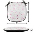 thumbnail image 4 of Cartoon Chair Seating Cushion Set of 6, Pattern with Flowers Simple Classic Art Springtime Garden Cheerful, Seat Pads for Office with Anti-slip Backing, 16"x16", Magenta Fuchsia White, by Ambesonne, 4 of 7