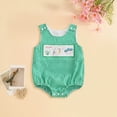 thumbnail image 2 of CAUYDY Baby Boys Clothes Spring Summer Infant Jumpsuit for Girls Preemie Short Sleeve One-Pieces Unisex Newborn Sleepwear 0 3 6 9 12 18 24 Months Sizes 0-3 Months,Green, 2 of 6